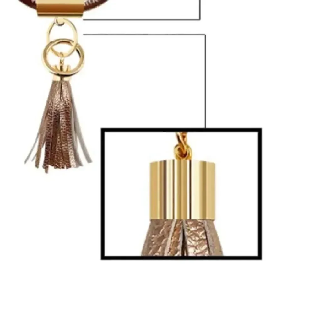Champagne key ring bracelet
